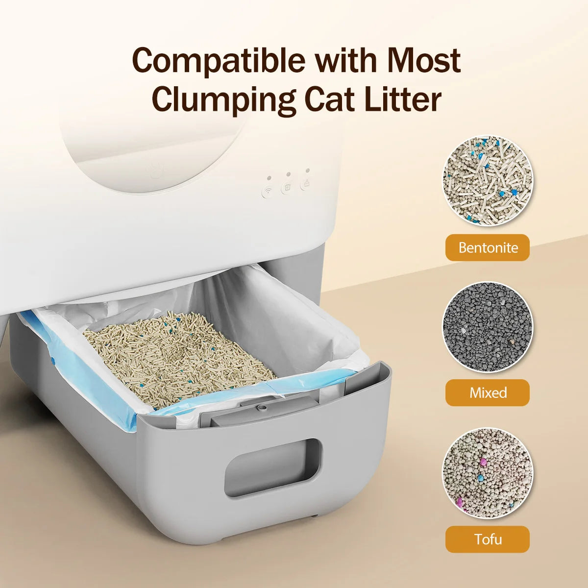 Automatic Smart Self Cleaning Cat Litter Box With Sensor Guard