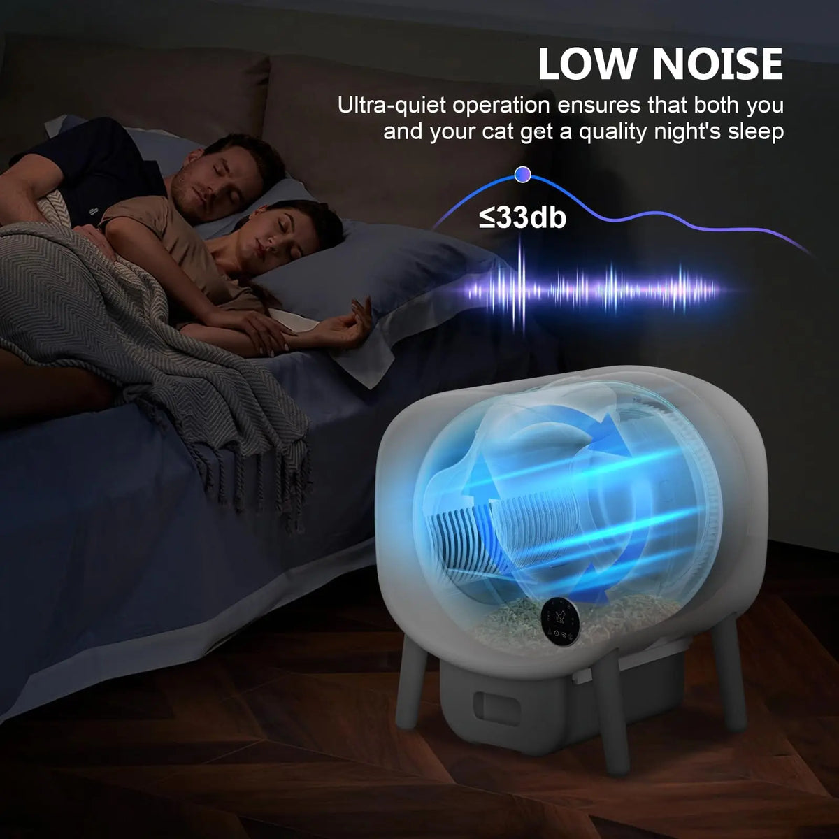 Automatic Self Cleaning Cat Litter Box App Control Safety Protection