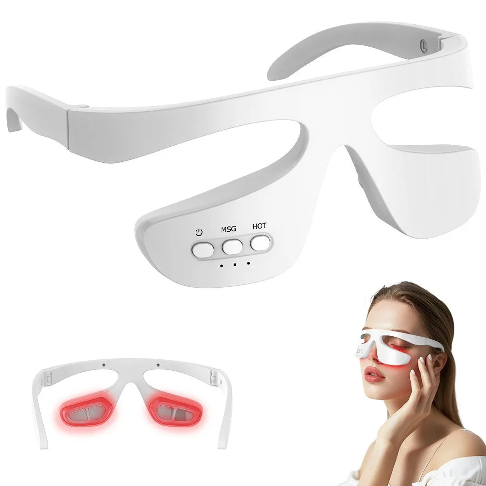 Red Light Eye Massager, Eye Relaxation Massager for Fading Dark Circles Smoothing Fine Lines Around the Eyes Beauty and Eye Care