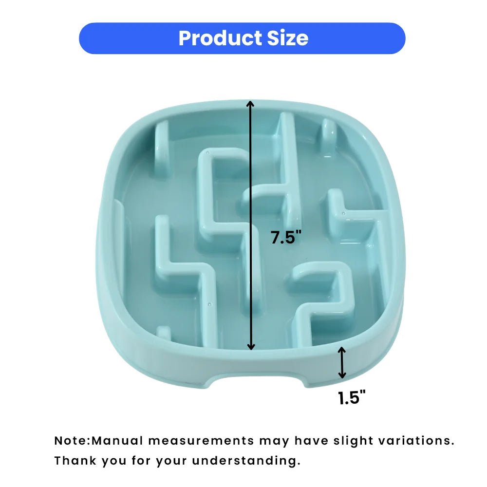 9PCS/Carton Slow Feeder Dog Bowls Maze Puzzle Anti-Gulping Pet Food Bowls Non-Slip Durable Feeding Dish for Dogs 2 Colors Mixed