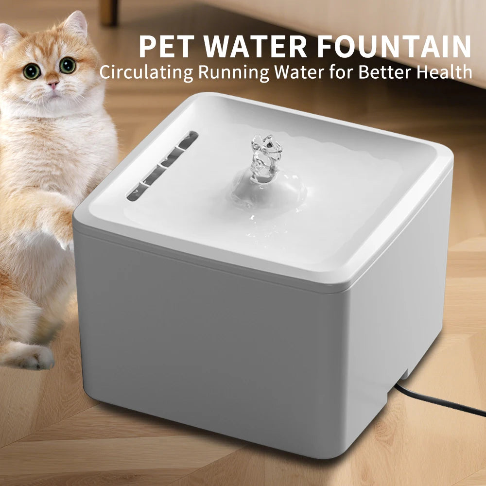 3.8L Large-Capacity Square Pet Water Feeder Removable Easy To Clean Durable Silent Filtration Cat And Dog Drinking Fountain