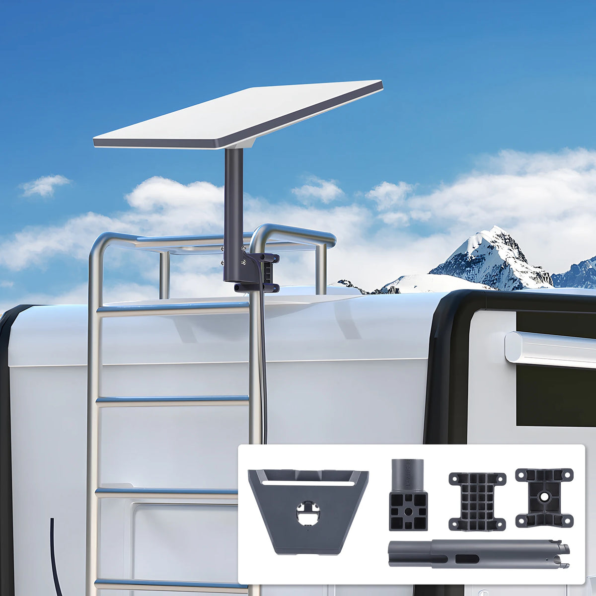 Starlink Gen 3 Mount 360° Adjustable Starlink Mounting Kit Compatible with V3 Starlink Standard For Roof Exterior Wall Install