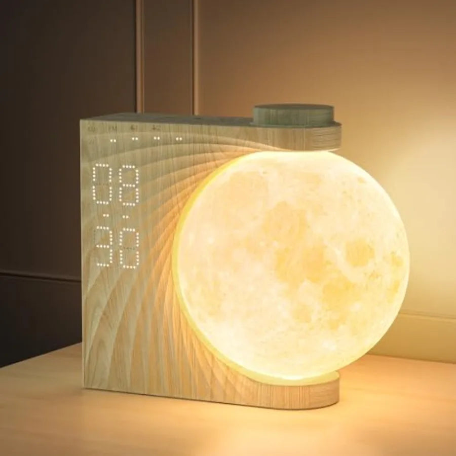 Sunrise Alarm Clocks for Heavy Sleepers, Night Lamp Clocks for Bedrooms with Moon Light, 10 Light Effects, 30/60/90 Timer, 10 S