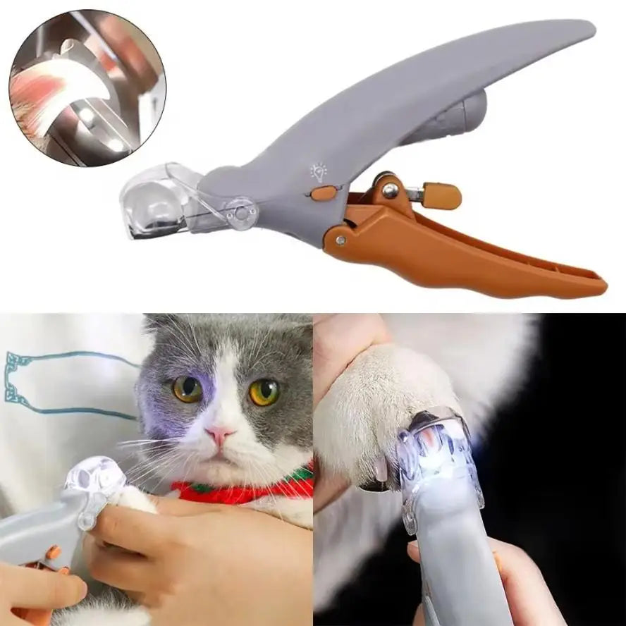 1 LED Pet Nail Clipper with Light, Cat and Dog Cleaning Scissors Provide Simple and Safe Beauty Care for Dogs and Cat Claws