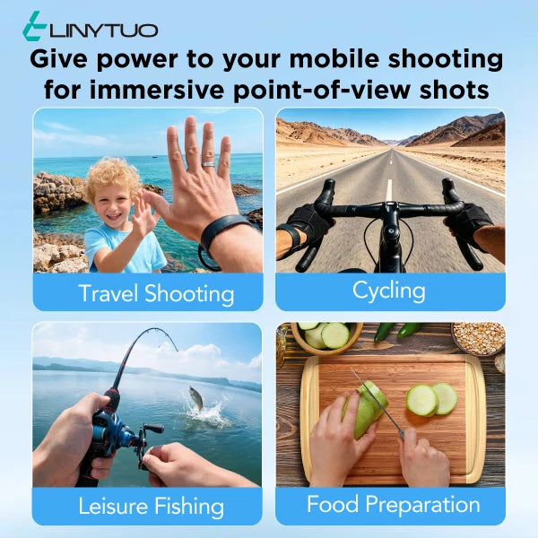 LINYTUO Magnetic Neck Phone Mount Hands Free POV Vlog Recording 360° Rotation Quick Release Neck Hanging Holder for iPhone Samsung Xiaomi