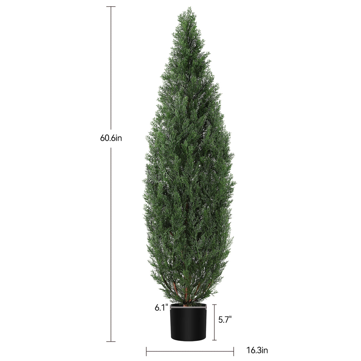 HiMISS Artificial Cedar Topiary Tree For Indoor Outdoor Decor
