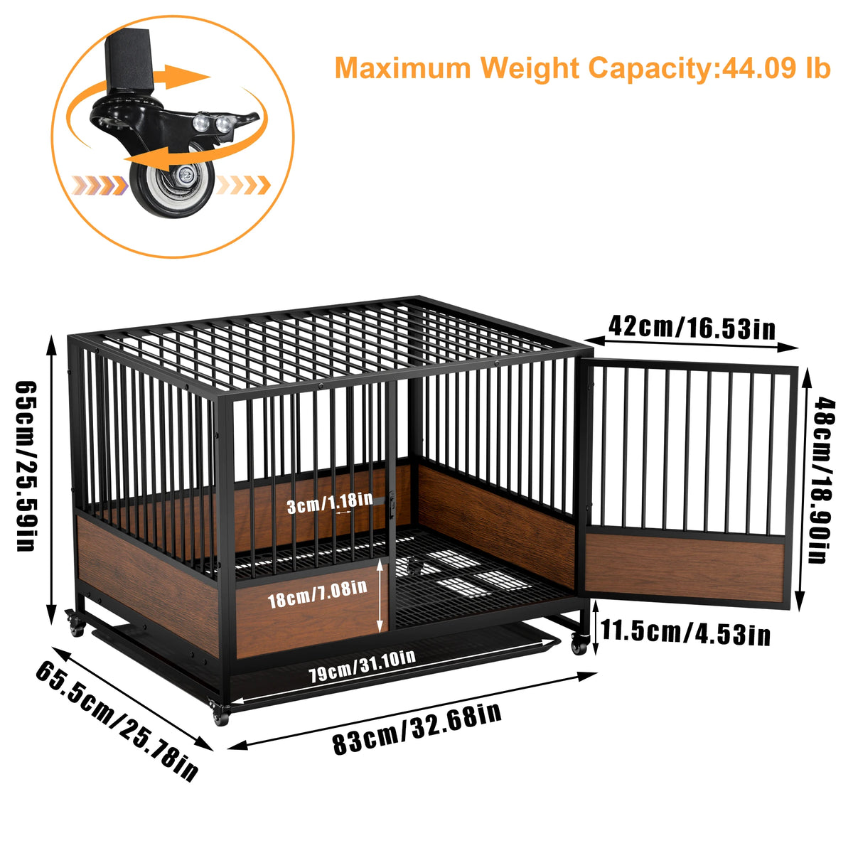 Large Cat Cage Heavy Duty Metal Crate Enclosure Playpen Kennel for Cats and Small Dogs Puppy
