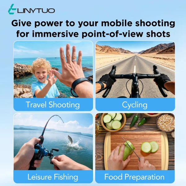 1. LINYTUO Neck Mount Phone Holder, Hands Free POV Vlog Shooting 360° Adjustable Wearable Neck Hanging Bracket` 2.