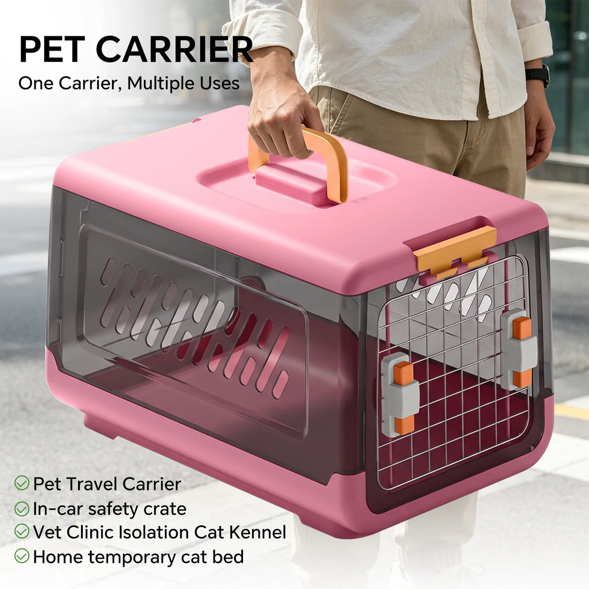 Outdoor Travel Pet Handheld Box Thick Durable Ventilated Breathable Large Capacity Removable Easy To Clean Cat Dog Airplane Box