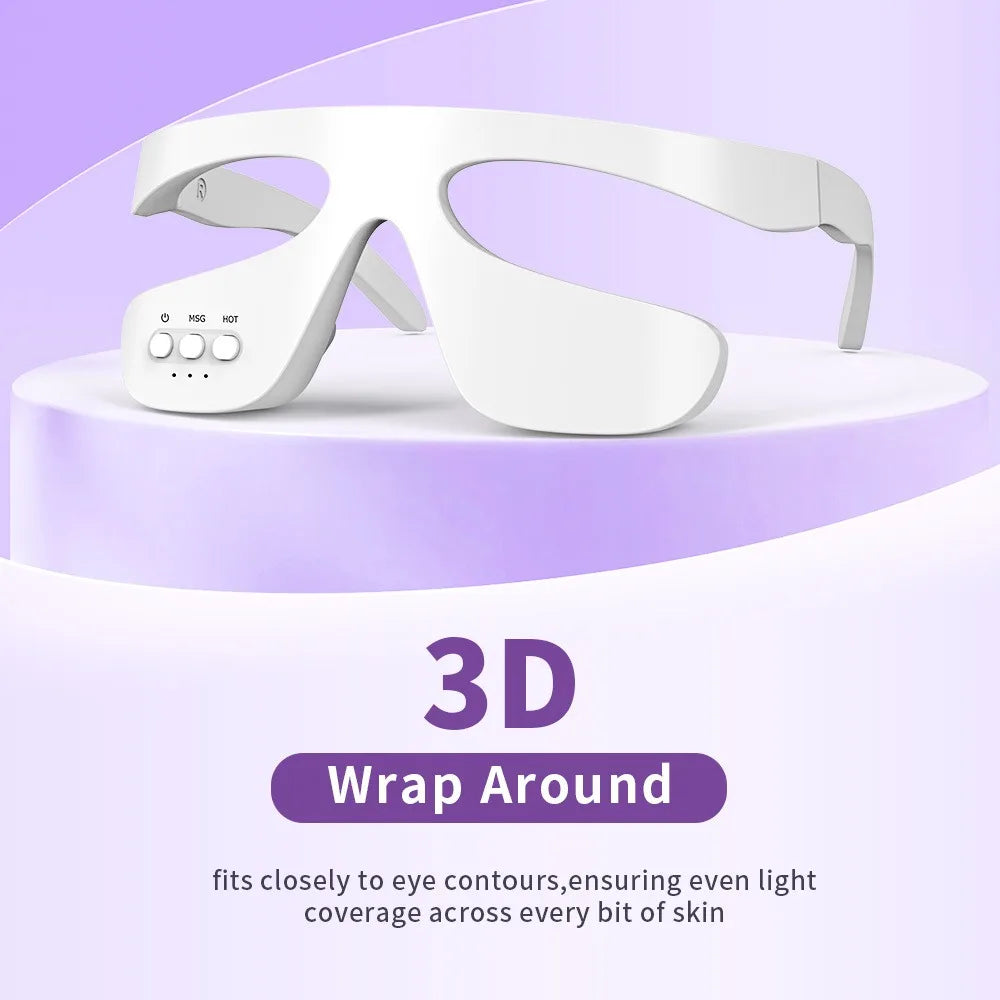 Red Light Eye Massager, Eye Relaxation Massager for Fading Dark Circles Smoothing Fine Lines Around the Eyes Beauty and Eye Care