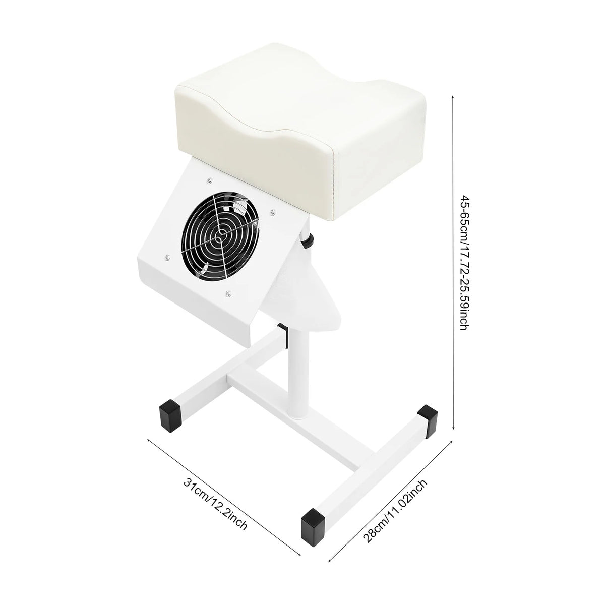 Professional Pedicure Stool w/Dust Cleaning Fan Nail Bench Manicure Chair Beauty Salon Spa Stool Footrest W/Cleaning Fan Bag
