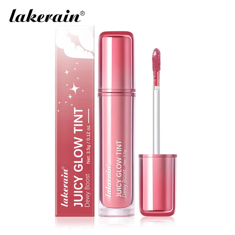 uice Mirror Lip Gloss-Juicy Glow Tint Quick-Drying Long-Wearing Lightweight Non-Sticky Lipstick Moisturized Smooth Luminous Lip