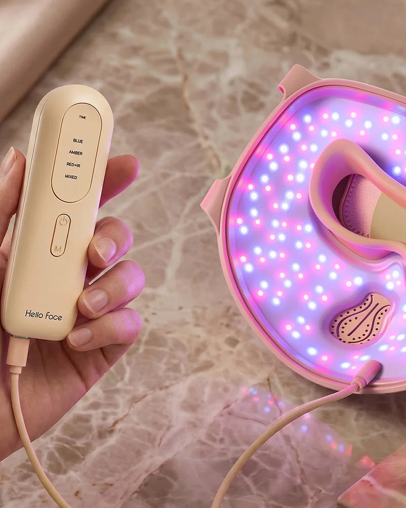 Hello Face M300 510K/CE 4D LED Light Therapy Mask 311 LEDs, 4 Mode, Facial Care, Ergonomic Silicone Design, Visual Comfort