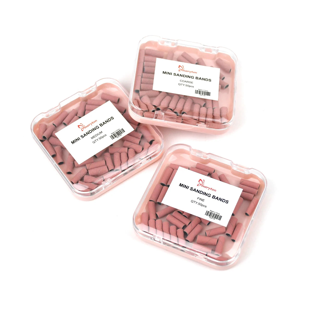 5000Pcs/Carton Nail Drill Bits Sets Pink 3mm Mini Sanding Bands Kits Manicure Accessories Tools
