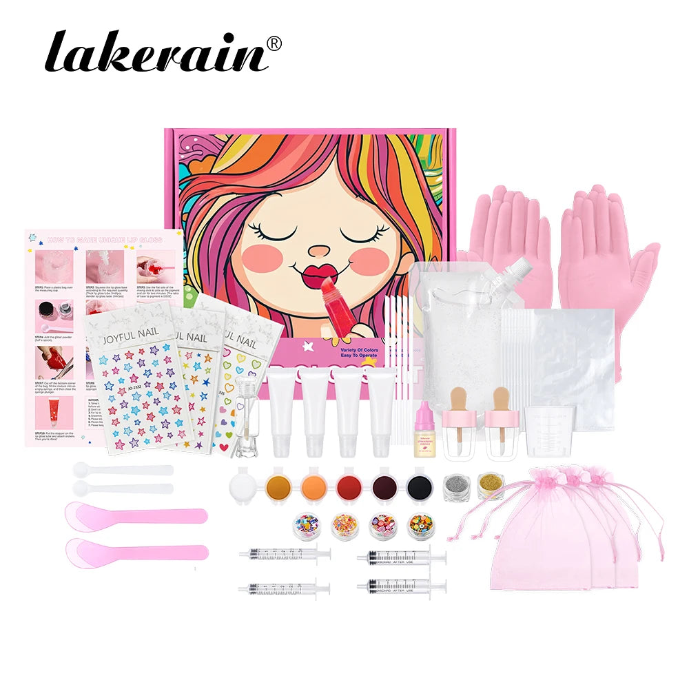ibcccndc DIY Lip Gloss Making Kit for Moisturizing Shiny Lips
