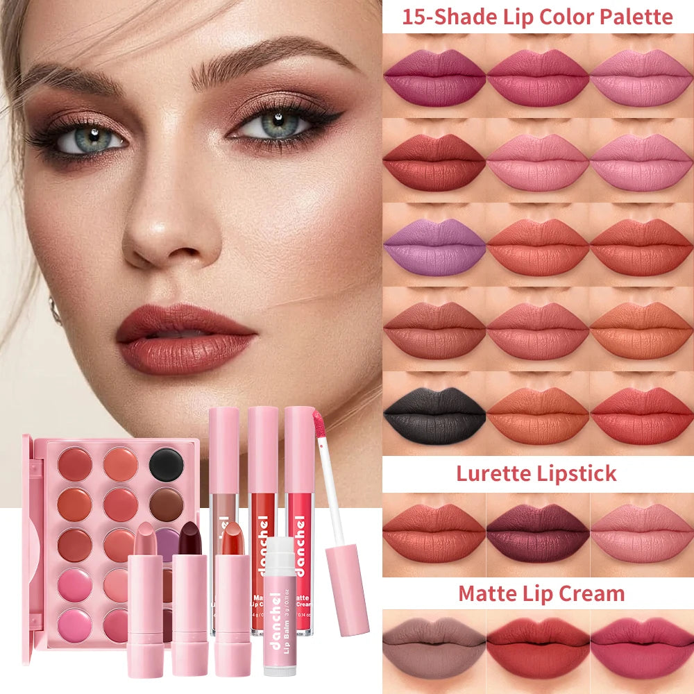 Complete Makeup Kit with Eyeshadow, Concealer, Blush and Lip Balm