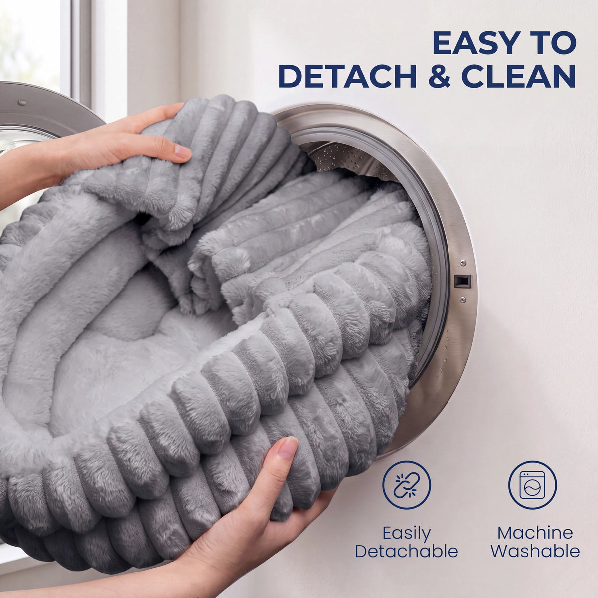 Soft Hooded Cat Cave Bed – Round Enclosed Self-Warming Hideaway for Indoor Cats & Small Dogs, Machine Washable with Non-Slip Bottom