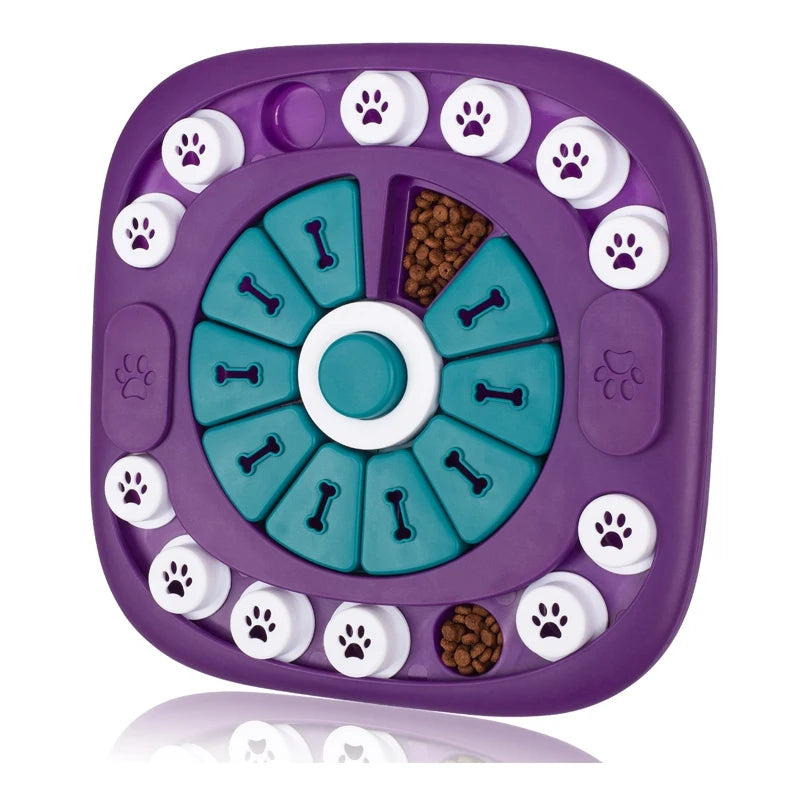 Dog Puzzle Feeder Toy, Interactive Treat Dispensing Dog Enrichment Toy, Slow Feeding Brain Stimulation Game for Small Medium Large Dogs