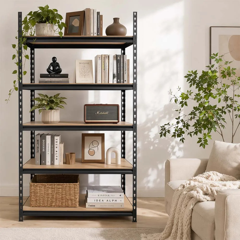 72 Inch Heavy-Duty Metal Storage Shelves, With A Load-Bearing Capacity Of 400 Pounds Per Layer, Adjustable Height, Easy Assembly For Independent Garage, Warehouse, And Office Shelves - Industrial Style Sorting Rack, Utility S