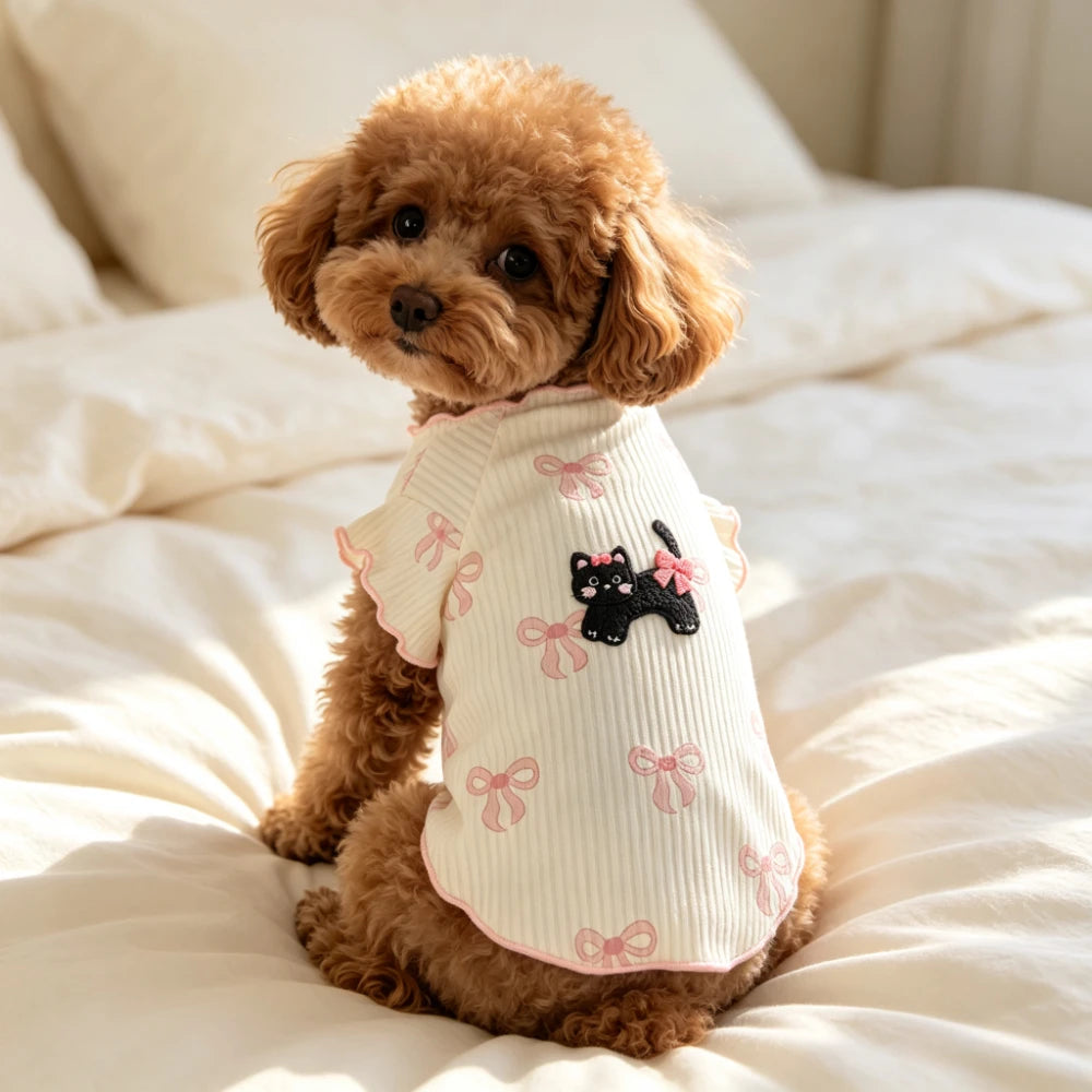 Lightweight Breathable Dog Tshirt Pet Vest Summer Wear Comfortable Elastic Soft for Small Dogs Cats Cute Design Pet Clothing Summer Outfit