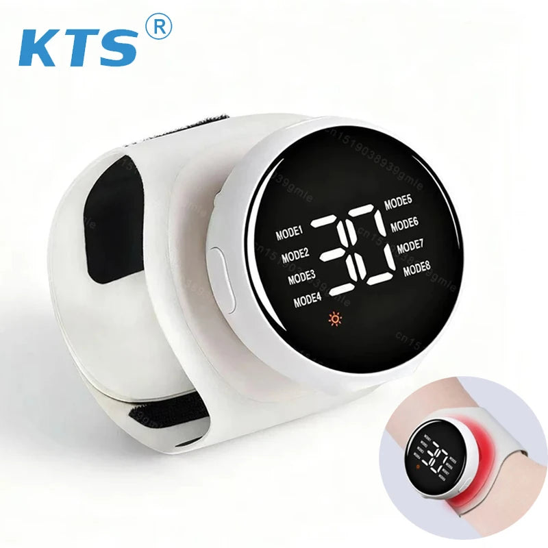 Electric Wrist Massager Tens EMS Pulse Red Light 8 Modes 30 Levels for Tenosynovitis Muscle Fatigue Relief Health Care