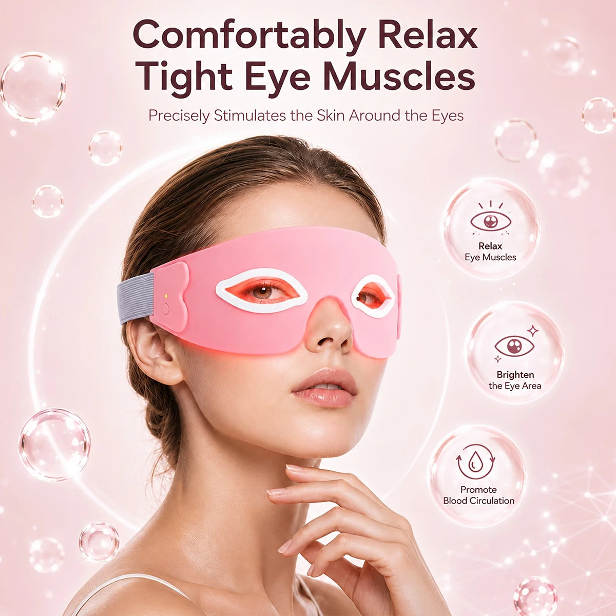 Jitesy Red Light Eye Mask for Relaxation and Skin Firming