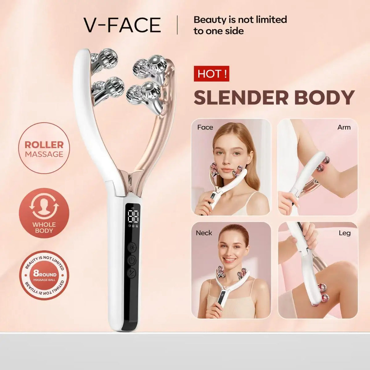 Doge Vollar Rechargeable Facial and Neck Massager for Lymphatic Contouring