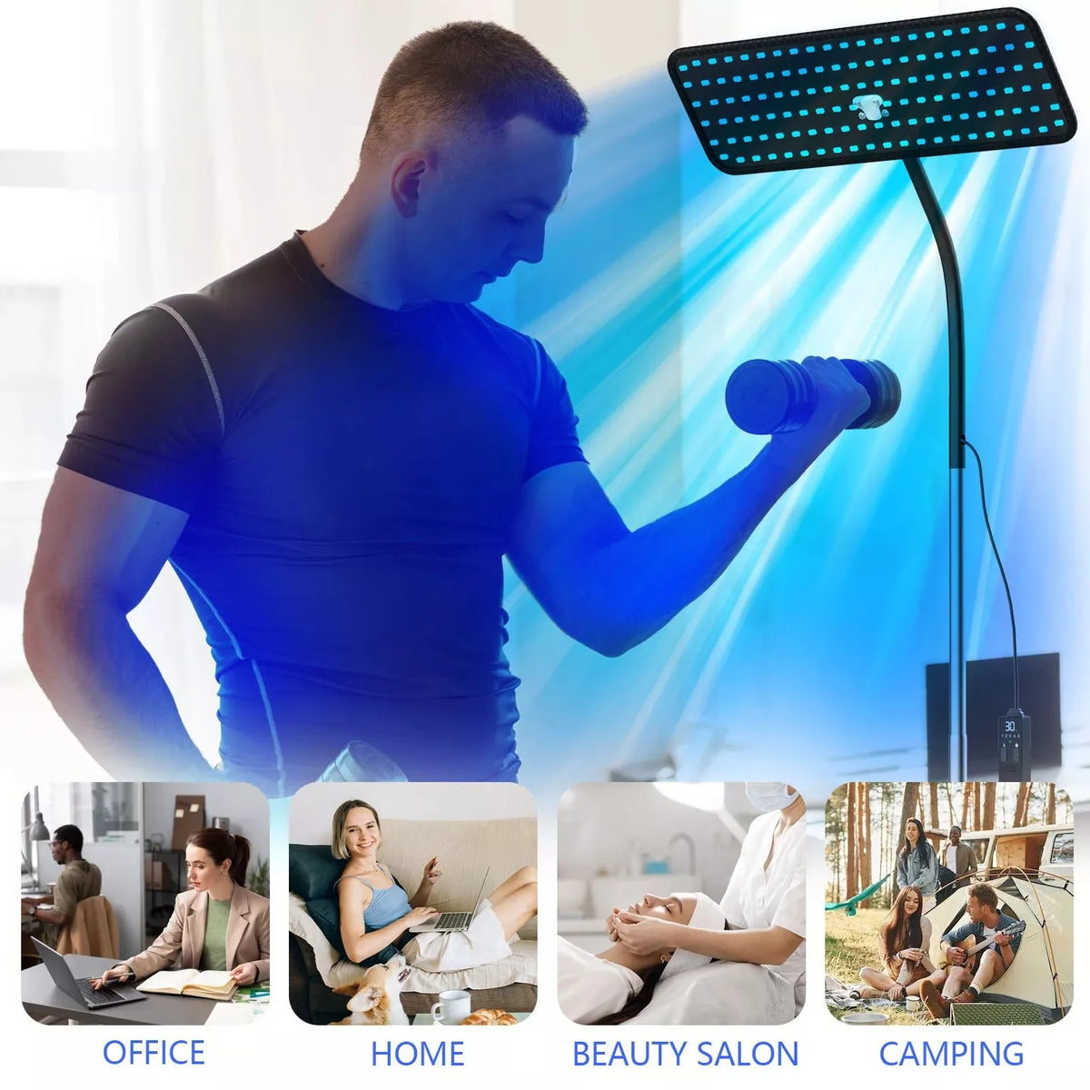 Jitesy Blue Light Therapy Floor Lamp for Skin Care