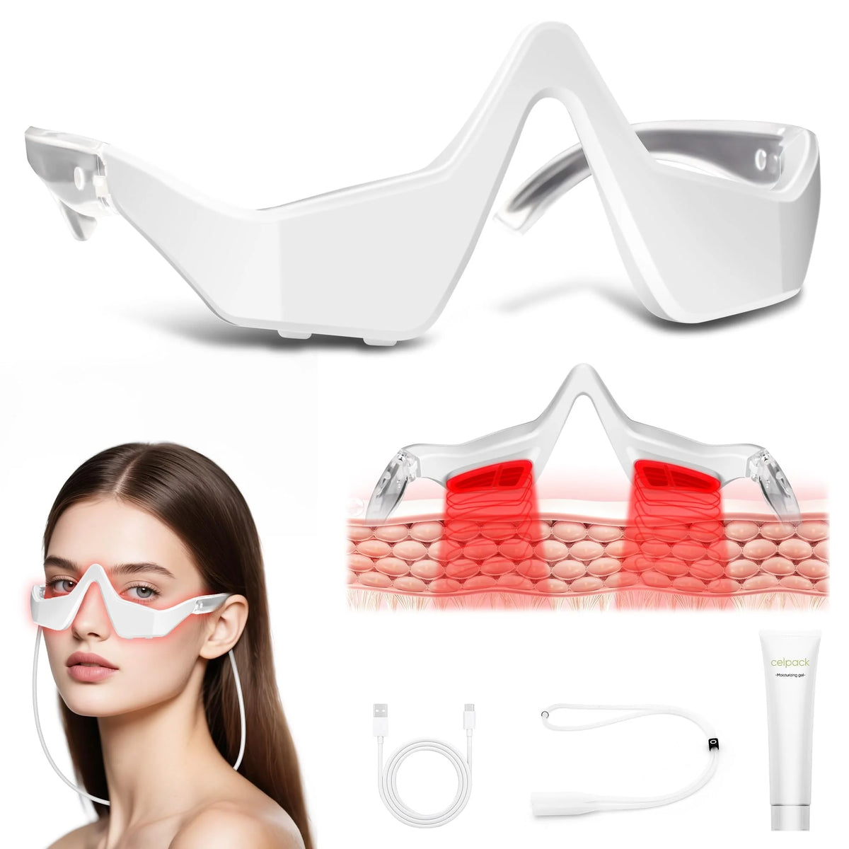 Jitesy Red Light Eye Massager Glasses for Eye Care Device