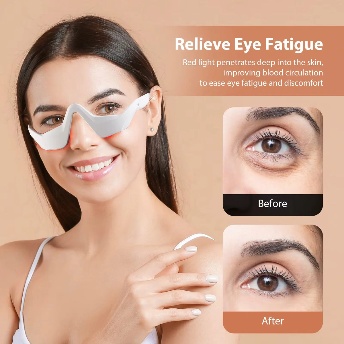 Jitesy Red Light Eye Massager Glasses for Eye Care Device