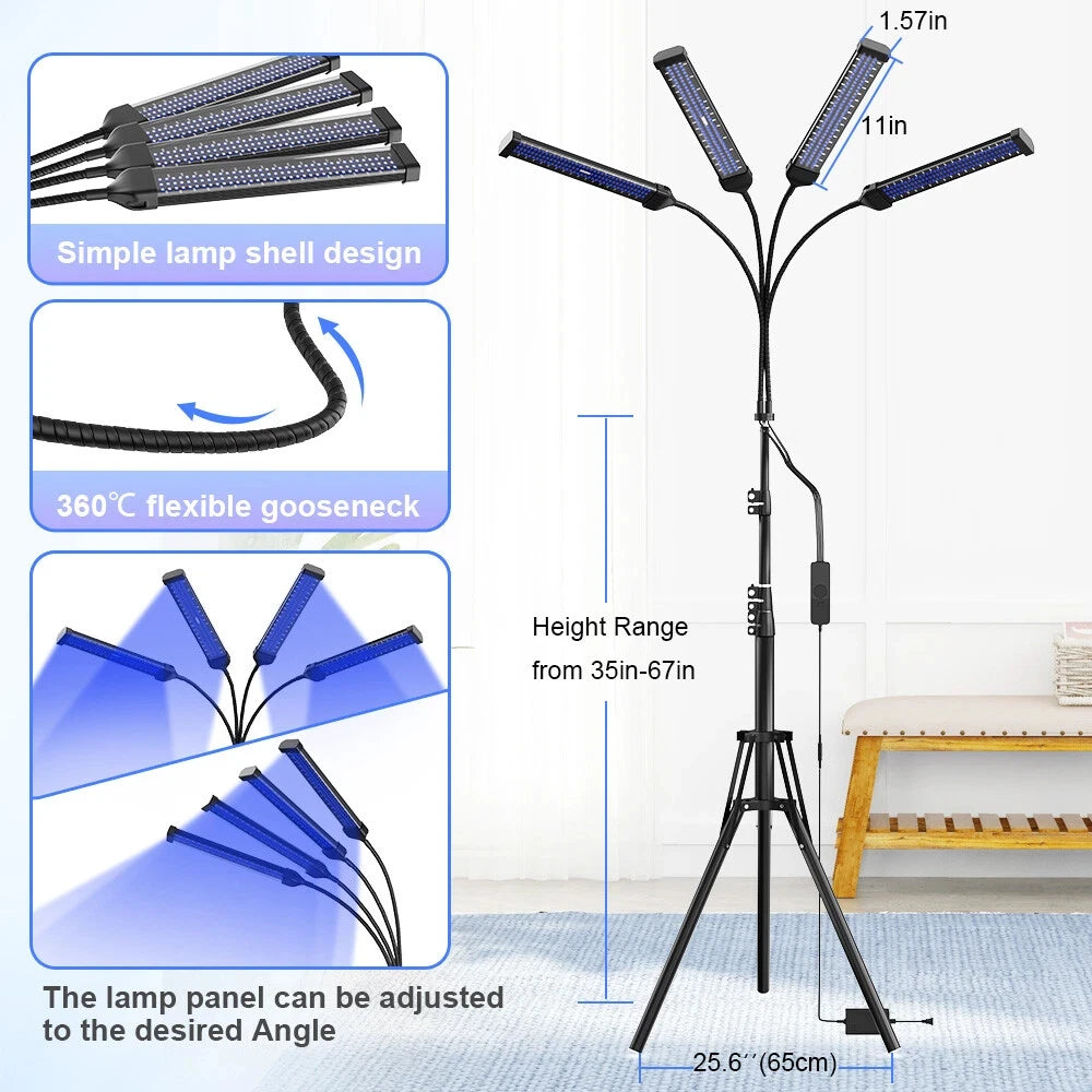 Jitesy Blue Light Tanning Lamp with Adjustable Stand
