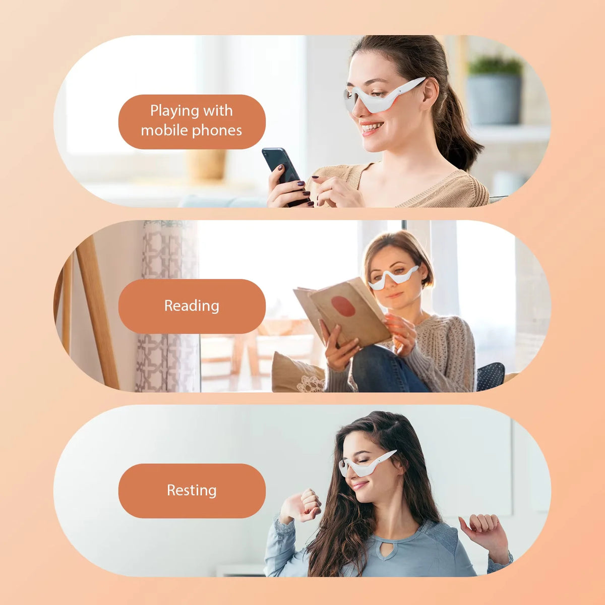 Jitesy Red Light Eye Massager Glasses for Eye Care Device