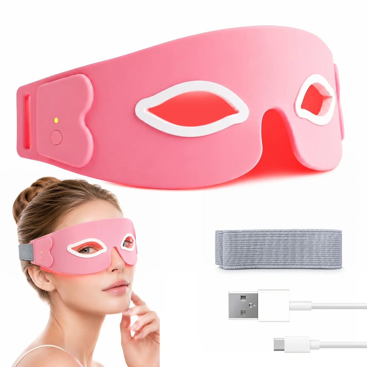 Jitesy Red Light Eye Mask for Relaxation and Skin Firming
