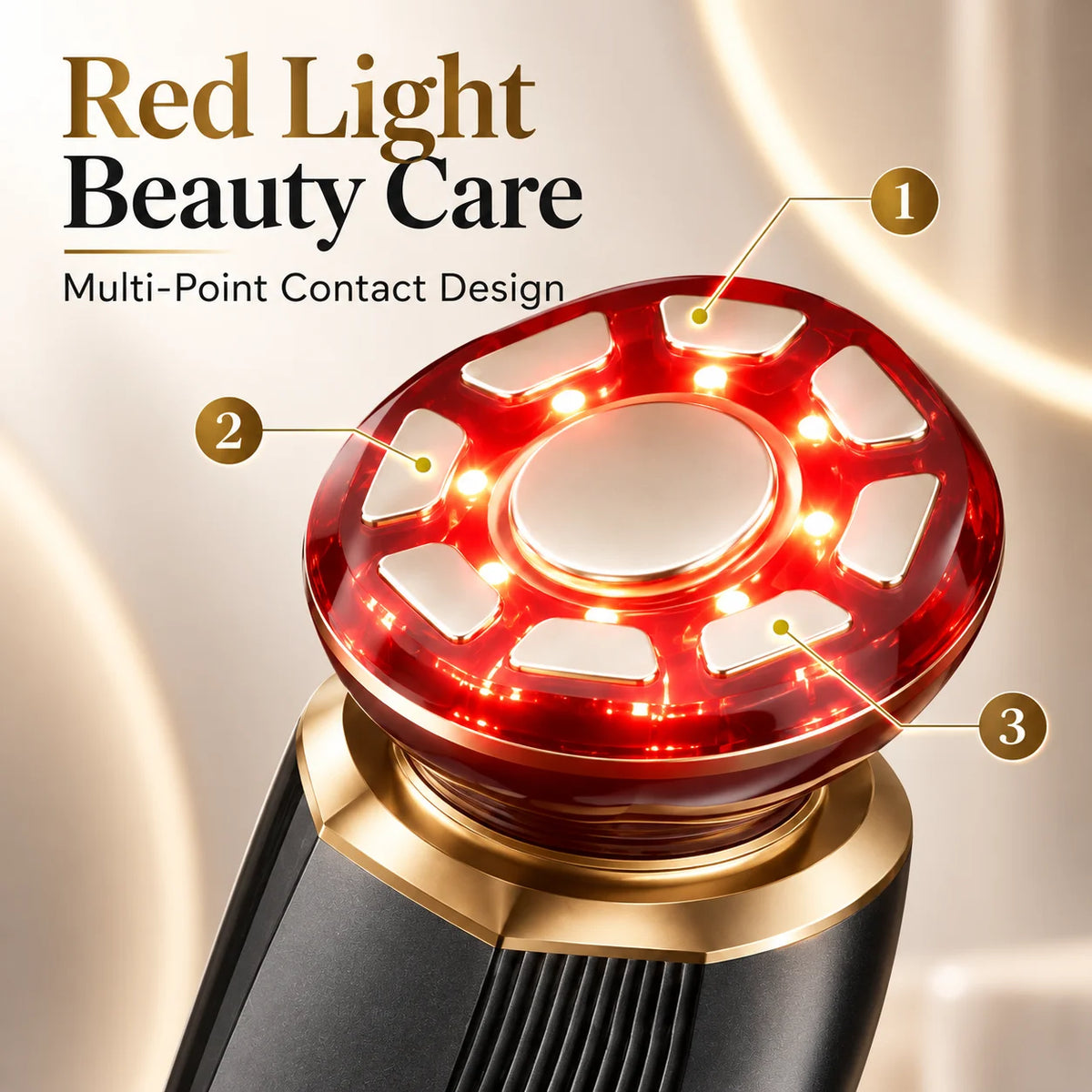 Red Light Therapy Facial and Neck Massager for Skin Firming and Radiance