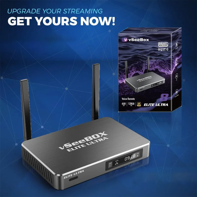 Vseebox Elite Ultra IPTV Streaming Set Top Box HDR10 Plus