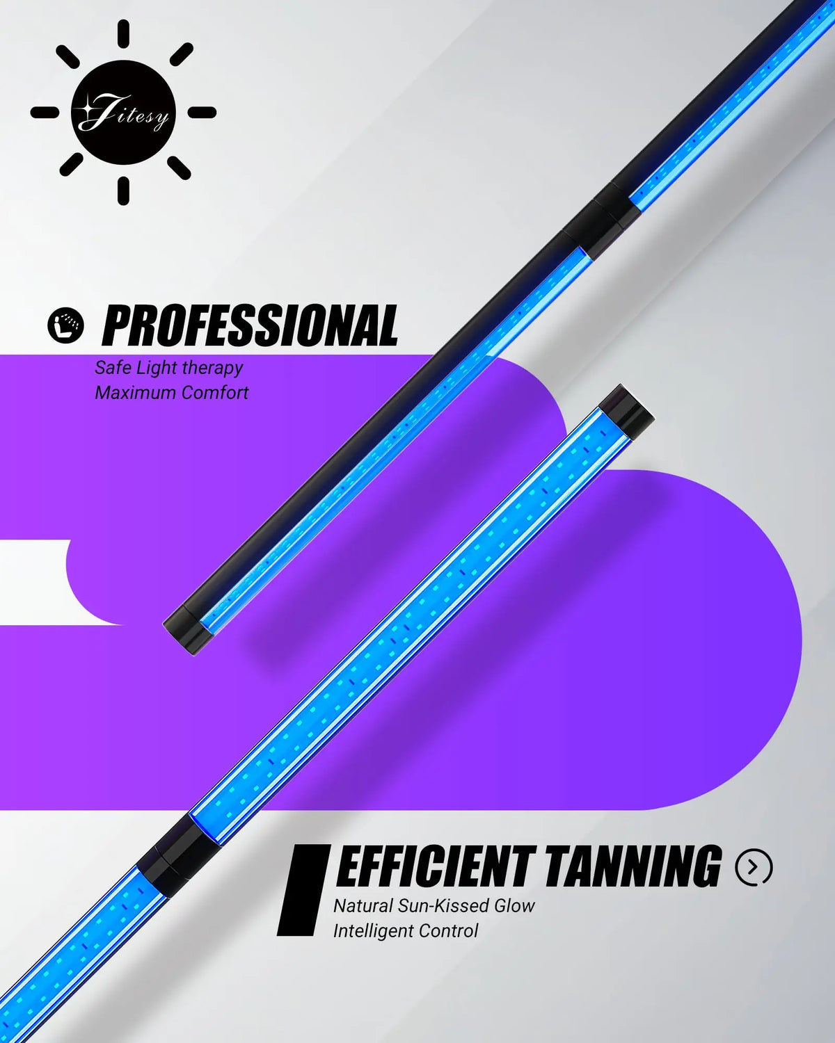 Jitesy Blue Light Tanning Lamp for Full Body Bronze Glow