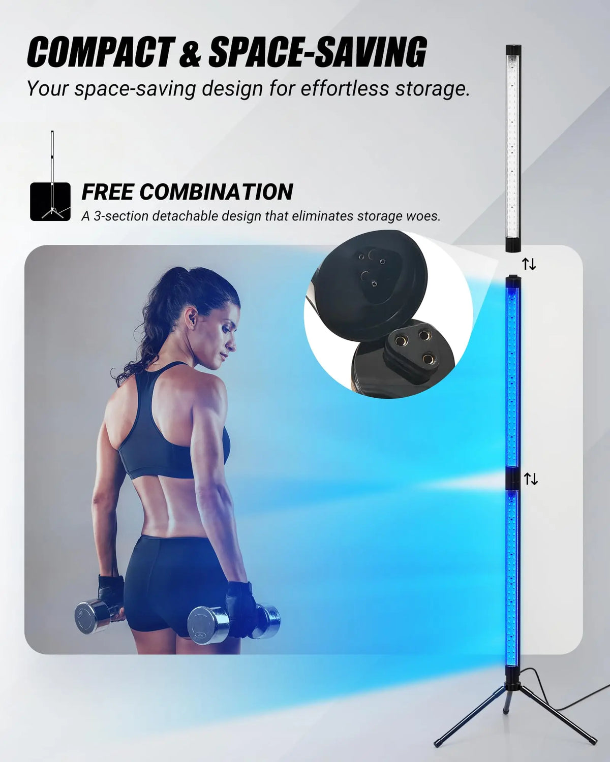 Jitesy Blue Light Tanning Lamp for Full Body Bronze Glow