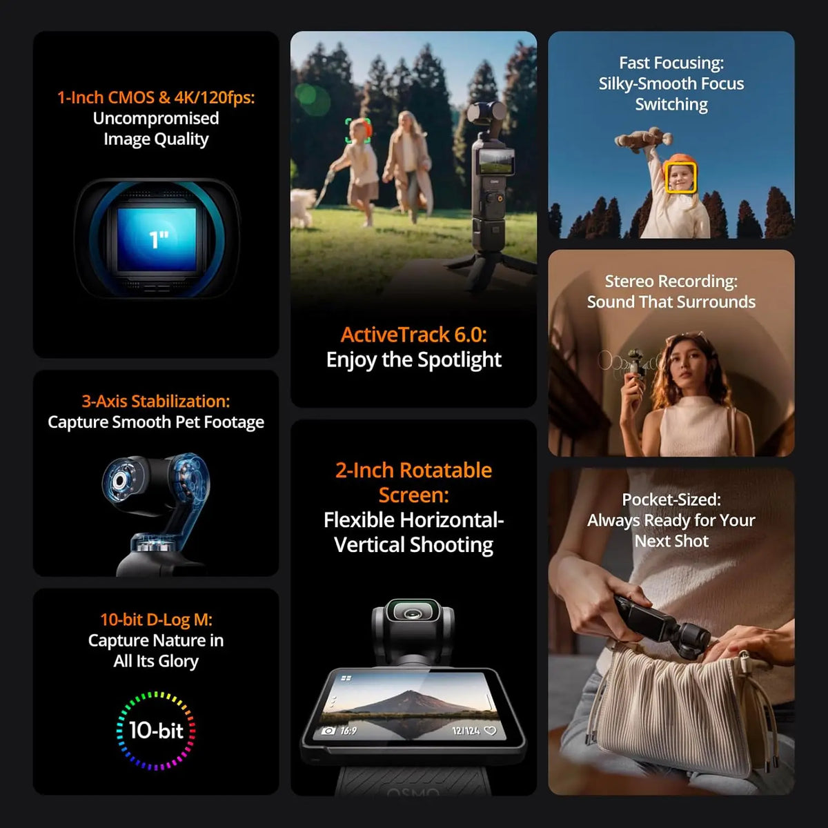 DJI Osmo Pocket 3 Vlogging Camera With 4K Video Stabilization