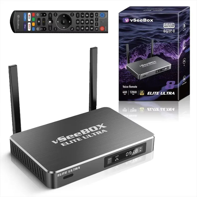 Vseebox Elite Ultra IPTV Streaming Set Top Box HDR10 Plus