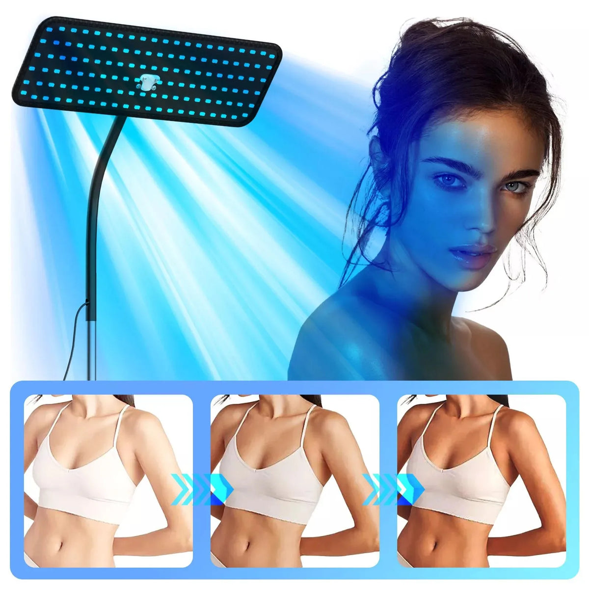 Jitesy Blue Light Therapy Floor Lamp for Skin Care