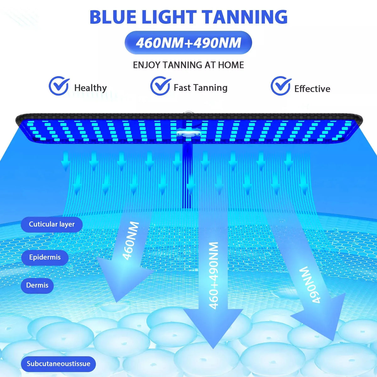 Jitesy Blue Light Therapy Floor Lamp for Skin Care