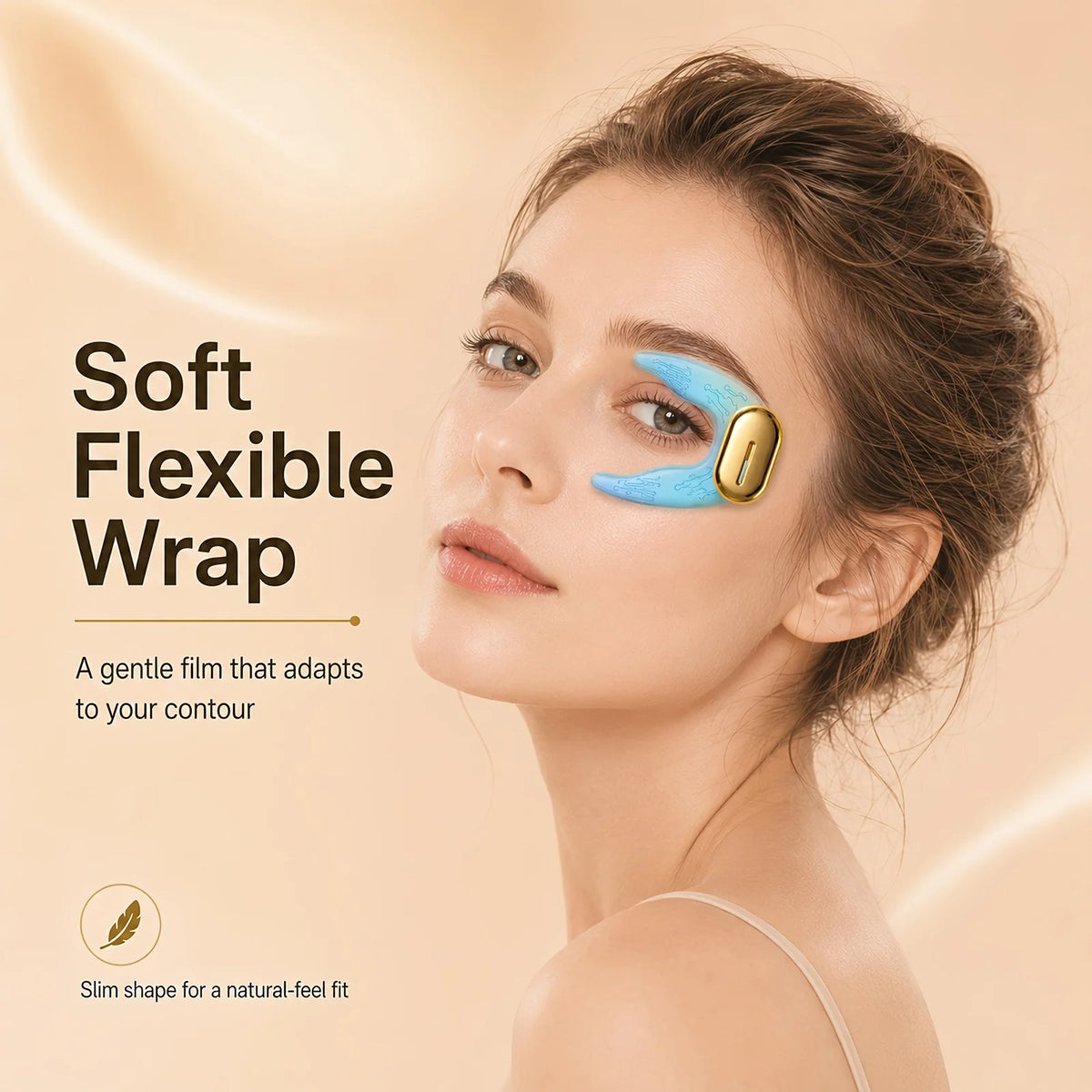 EMS Eye Massager for Women Wireless LED Eye Care Device Reusable Electric Under Eye Lift Patches, 3 Modes 3 Intensity Levels, 9 Comfort Settings for Dark Circles, Puffiness, Fine Lines, Firming, Portable Daily Eye Relaxation