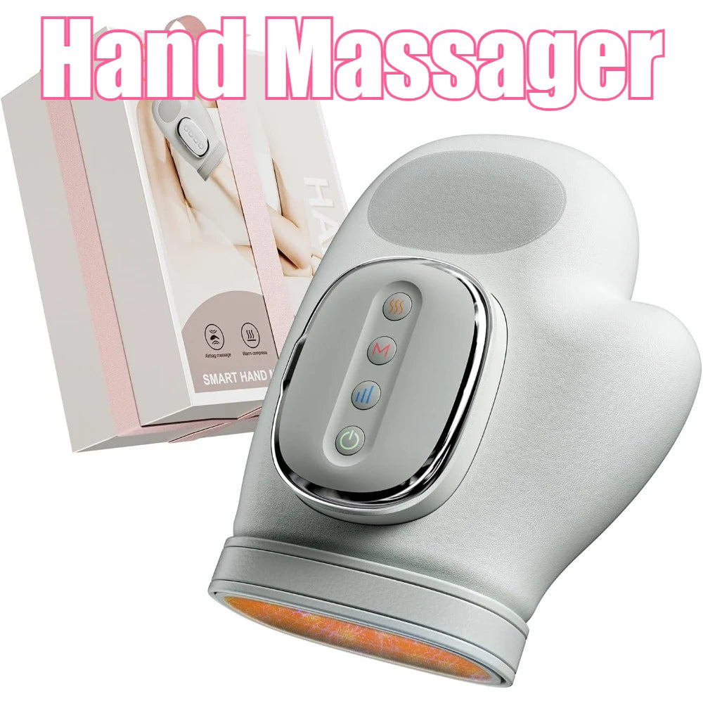 Electric Hand and Wrist Massager With Heat and Compression Relief