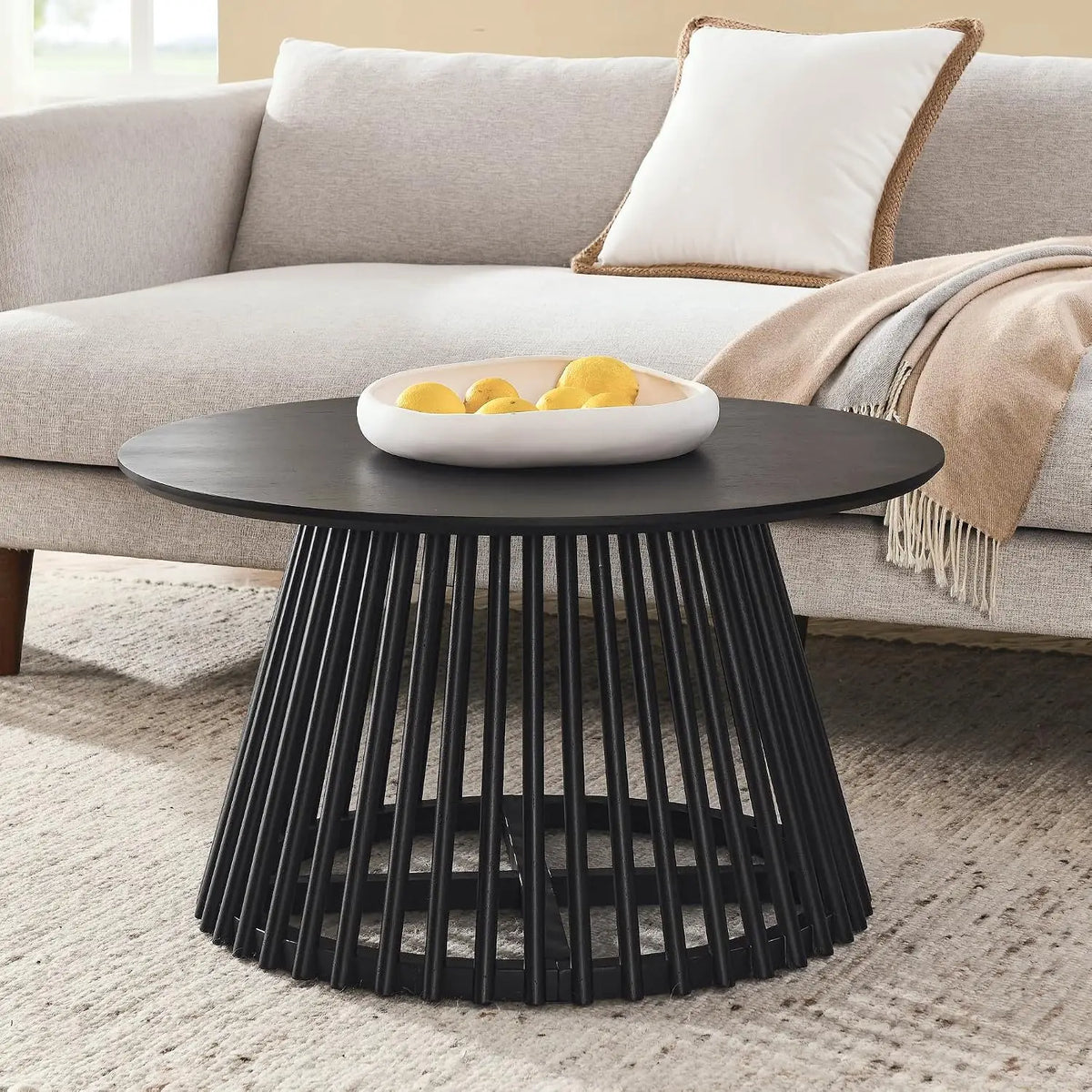 Modern Round Nesting Coffee Table with Marble Top, White & Gold Nesting Coffee Table Set of 2 Center Table with, Customized