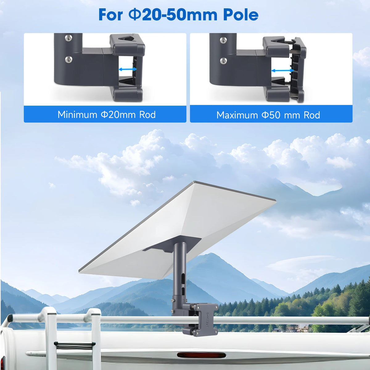 Starlink Gen 3 Mount 360° Adjustable Starlink Mounting Kit Compatible with V3 Starlink Standard For Roof Exterior Wall Install