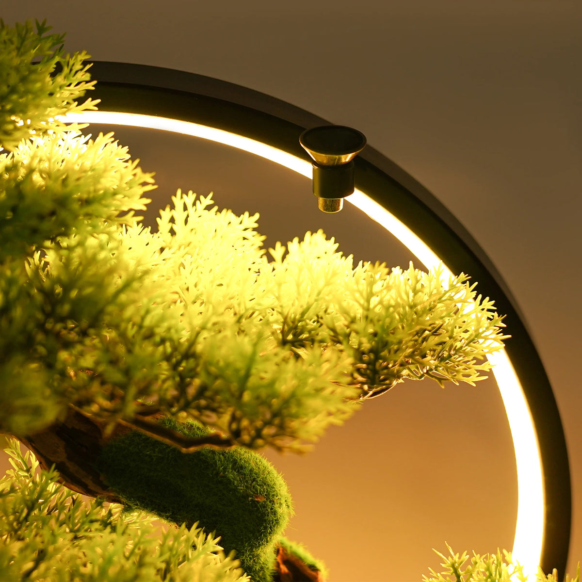 Zen LED Artificial Bonsai Table Lamp With USB Warm Lighting