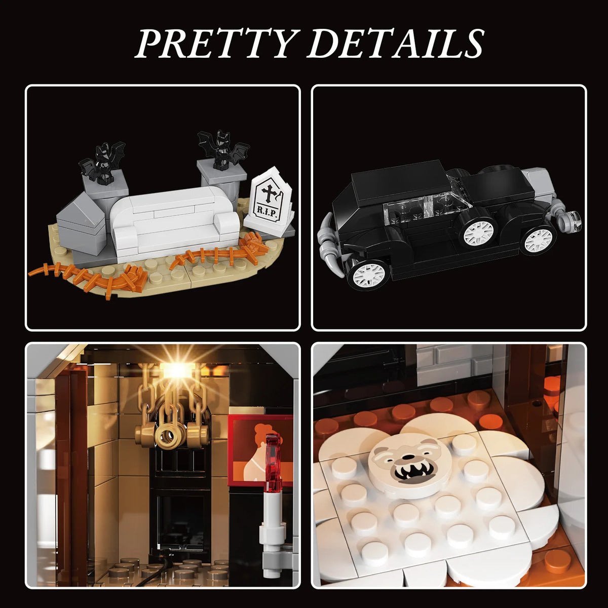 Gothic Manor Building Blocks Set Decorative Architecture Model