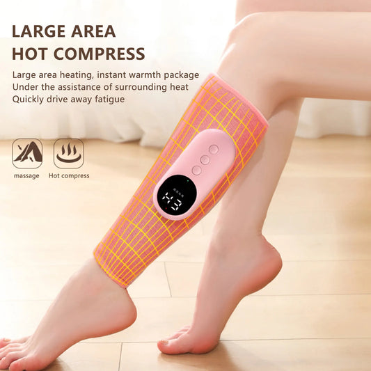 Smart Heating Leg Massage Machine Wireless Air Compression Heating Massage Machine for Muscle Relaxation Calf Circulation