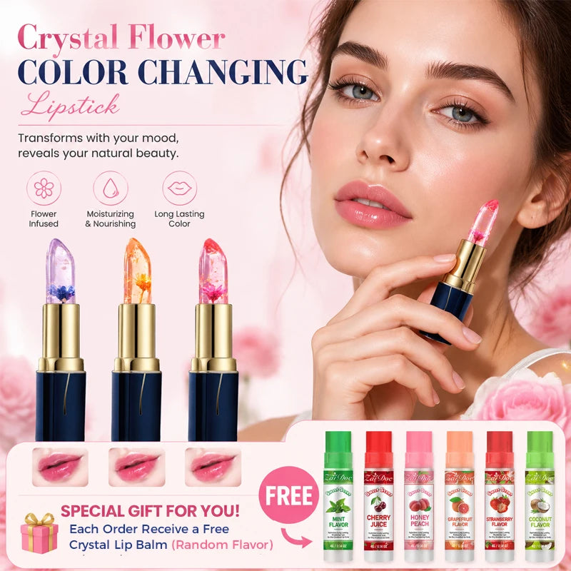 ZaiDoc Flower Jelly Crystal Lipstick and Moisturizing Fruit Lip Balm