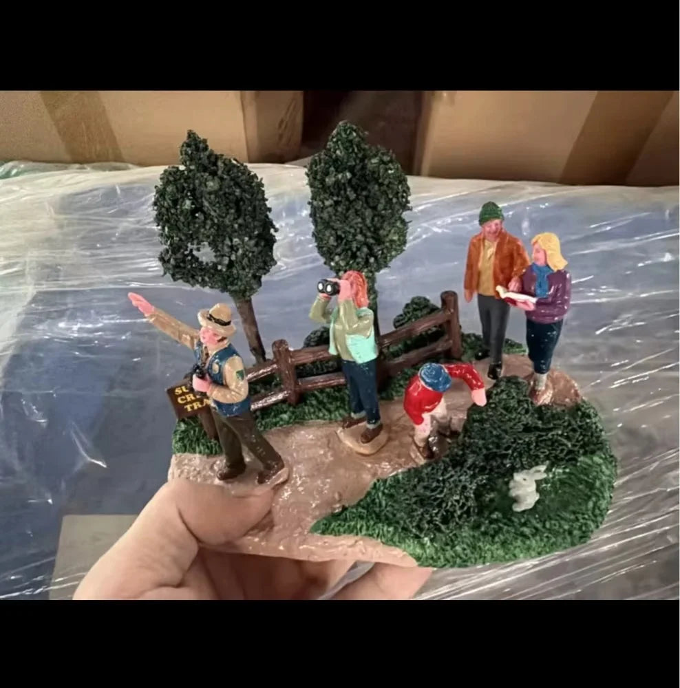 Lemax Resin Crafts Fun Sand Table Characters Cute Monkeys Playing Scene Ornaments Monkey Figurines Home Desktop Decoration Gifts